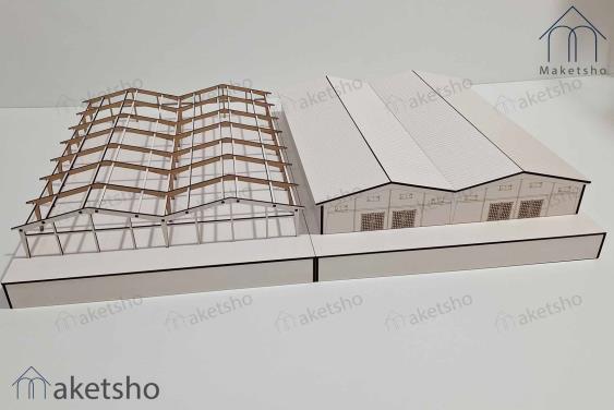 ماکت سوله صنعتی ساده و سازه ای