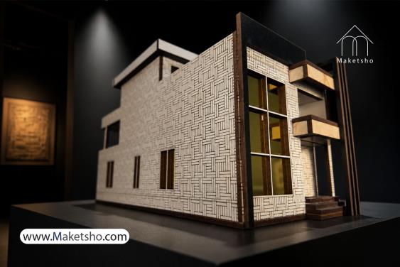 ماکت ویلای مدرن با نمای خاص