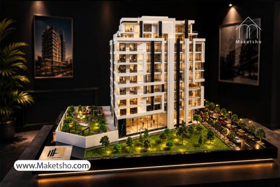 ماکت معماری برج مسکونی فرهنگ در شهرک غرب
