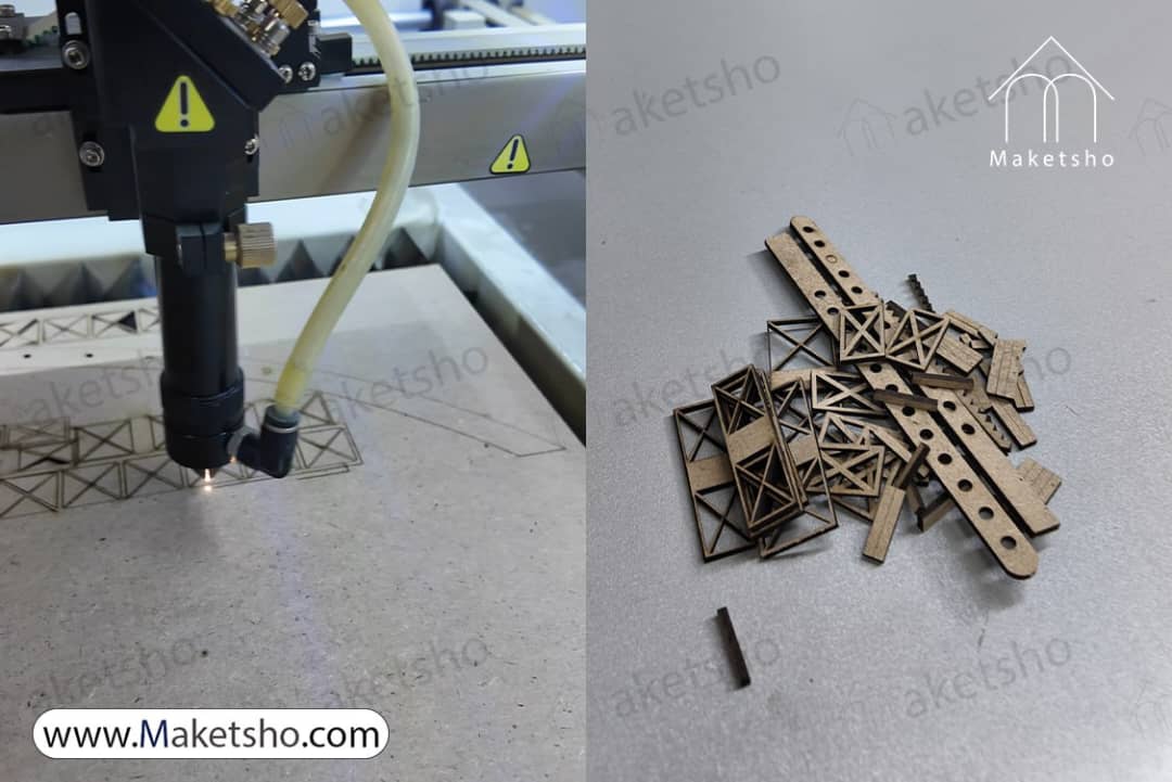 برش قطعات با دستگاه لیزر