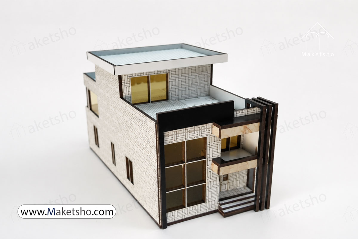 ماکت-معماری-ویلای-سفید-خلاق