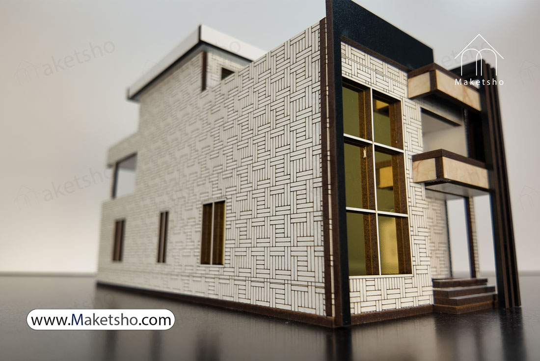 نمای-سه-بعدی-ماکت-ویلا-سفید